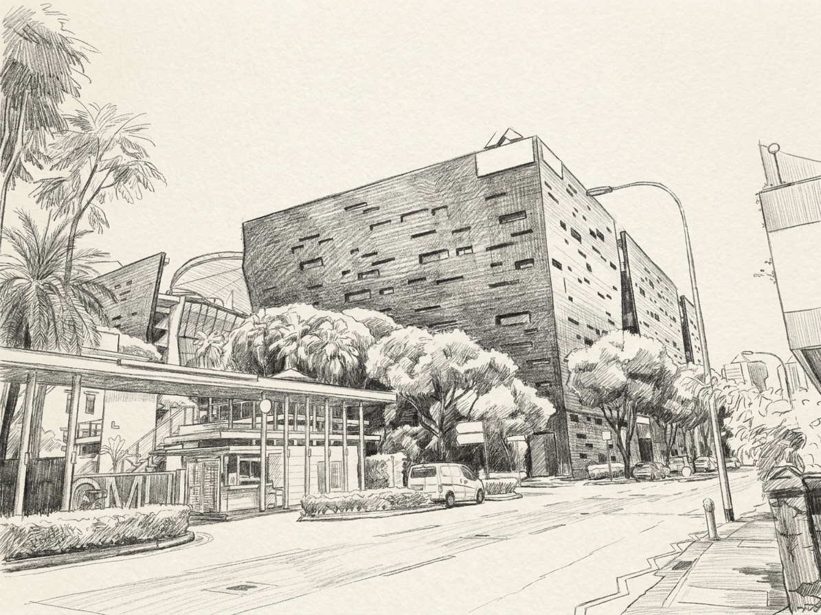 The McNally campus of LASALLE College of the Arts, illustrating housing for lasalle college of the arts students