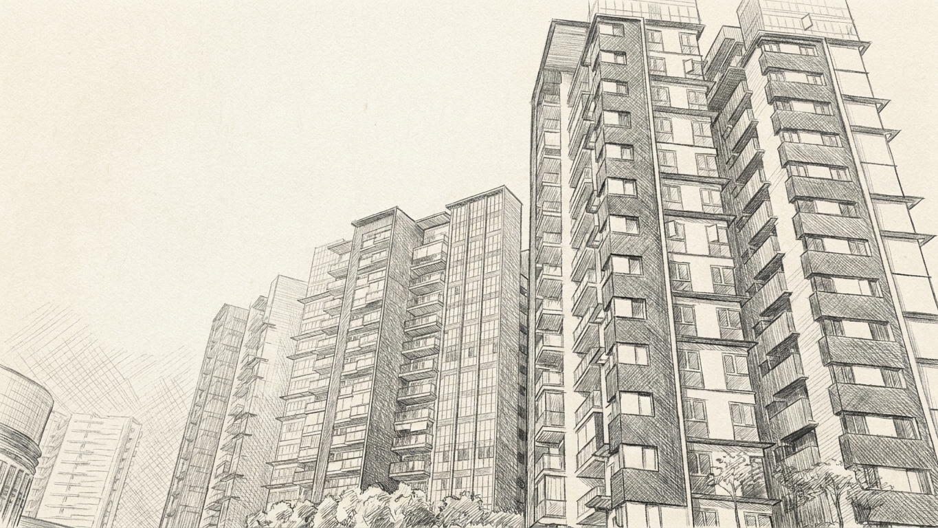 The facade of a Singapore condominium tower, illustrating co-living operators in singapore compared (2026)
