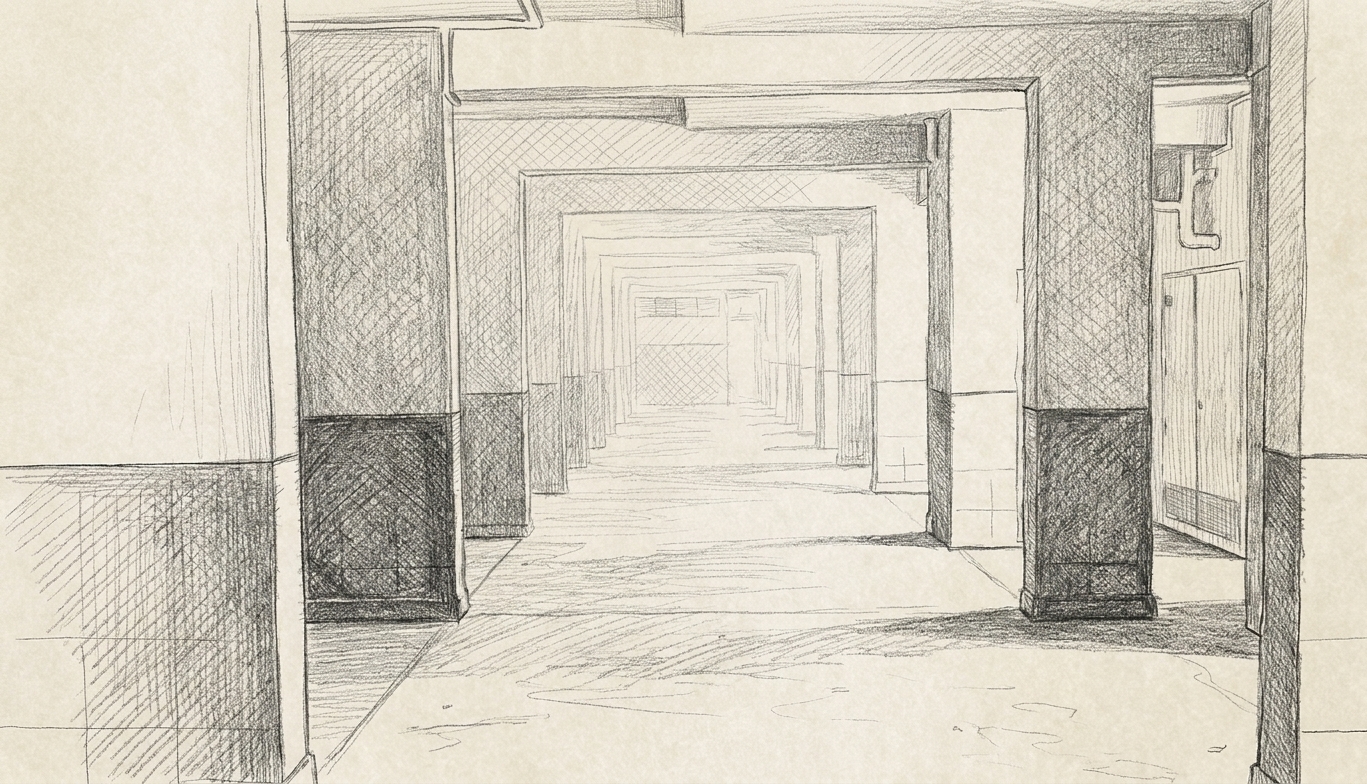 Void deck beneath an HDB block, typical of the four-room flats approved for eight tenants